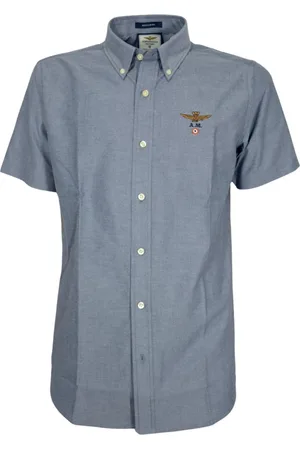 Aeronautica Militare Short Sleeve Shirts, male, , L, Short Sleeve Oxford Shirt