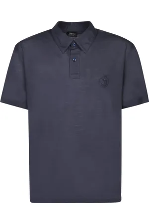 BRIONI Polo Shirts, male, , M, Wool Polo Shirt Short Sleeve