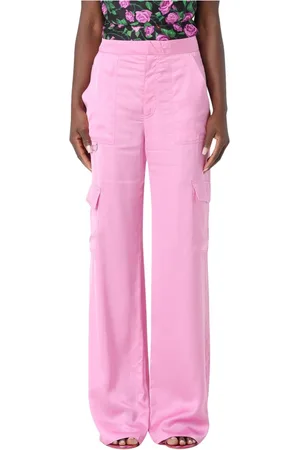 Chiara Ferragni Wide Trousers, female, , XS, Satin Trousers with Pockets