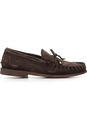 Alexander Hotto Loafers, male, , 8 1/2 UK, Dark Suede Moccasin Sandals