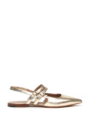 Pomme D´Or Ballerinas, female, , 4 UK, Gold Leather Slingback Sandals