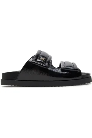 Patrizia Pepe Logo Leather Slippers