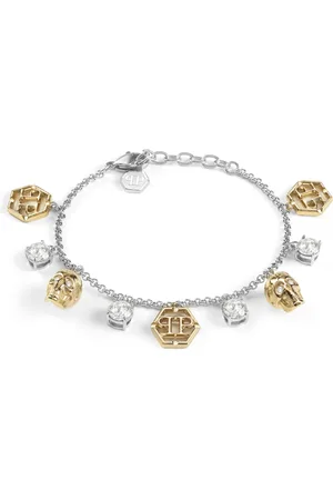 Philipp Plein Skull Bicolor Stainless Steel Bracelet