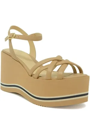 Paloma Barceló Brown Leather Wedge Sandals Ss24