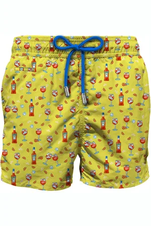 MC2 SAINT BARTH Beachwear, male, , S, Yellow Sea Clothing Lighting Micro