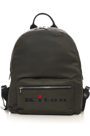 Kiton Backpacks, male, , ONE SIZE, Stylish Leather Detail Backpack