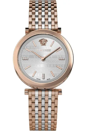 VERSACE Watches, female, , ONE SIZE, V-Twist Stainless Steel Bracelet Watch
