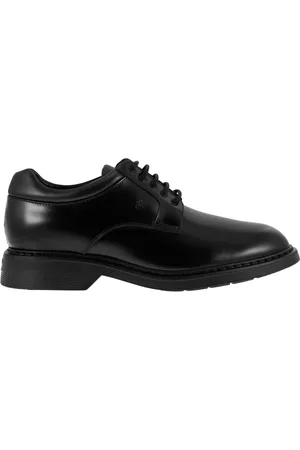 Hogan Classic Leather Lace-Up with Rubber Sole