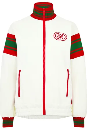 Gucci Logo Zip-Up Track Jacket Almond