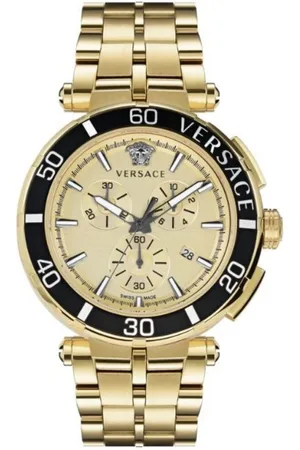VERSACE Greca Chrono Gold Stainless Steel Watch