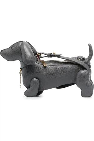 Thom Browne Shoulder Bags, female, , ONE SIZE, Dark Grey Leather Hector Bag