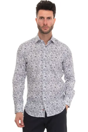 Carrel Casual Shirts, male, , 2XL, Floral Fantasy Dress Neck Shirt