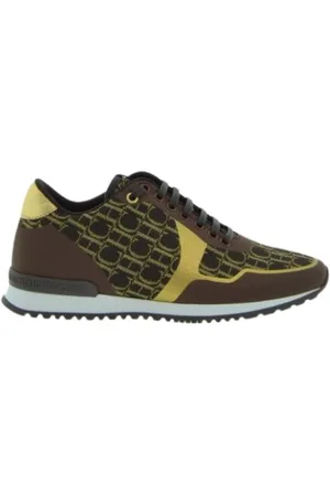Carolina Herrera Sneakers, female, , 3 UK, Brown and Gold Canvas Runner Trainers