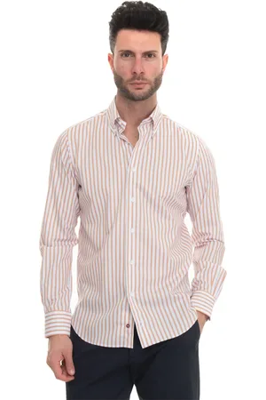 Carrel Casual Shirts, male, , 3XL, Striped Button-Down Casual Shirt