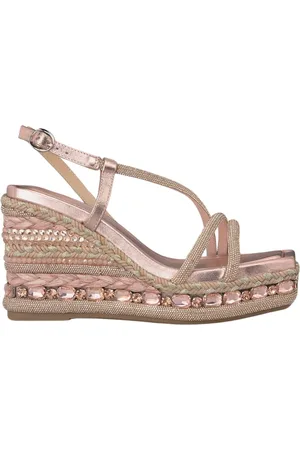 Alma en Pena Wedges, female, , 5 UK, Rhinestone Wedge Sandal Straps