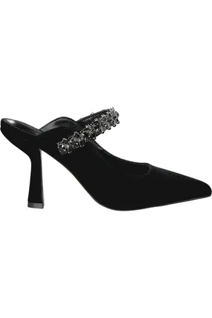 Alma en Pena Crystal Strap Heeled Mules