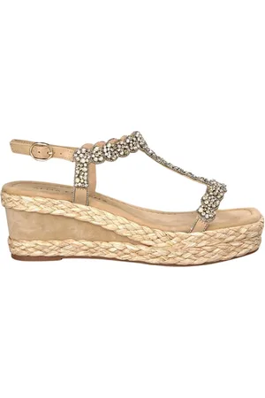 Alma en Pena Wedges, female, , 7 UK, Wedge Sandal with Braided Embellishments
