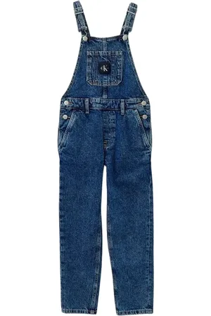 Calvin Klein Jumpsuits, unisex, , 14 Y, Classic denim overalls salt and pepper