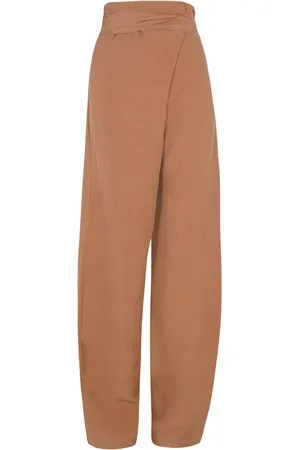 Cortana Wide Trousers, female, , 2XL, High-waisted Linen and Silk Trousers