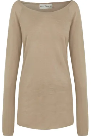 Cortana Cashmere Knitwear, female, , 2XL, Long boatneck cashmere jersey Jumper