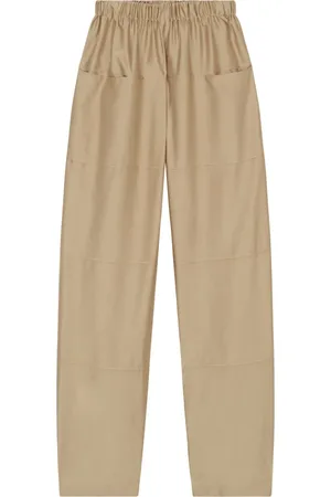 Cortana Straight Trousers, female, , XL, Elastic Waistband Viscose Cotton Trousers
