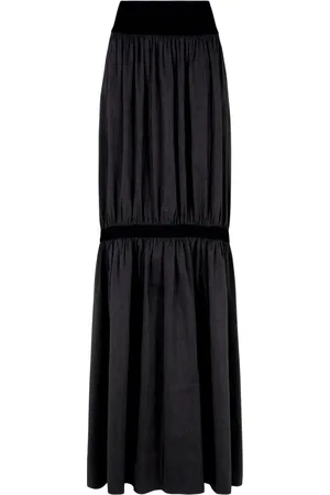 Cortana Maxi Skirts, female, , XL, Linen and silk long skirt