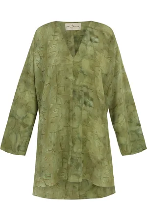 Cortana Blouses, female, , L, Abstract Silk Top Amina Print
