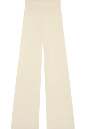 Cortana Kiiro, ivory silk knit Trousers