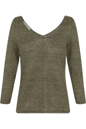 Cortana Melange Linen Jersey Top