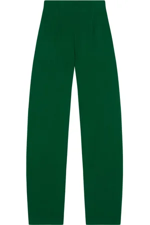 Cortana Straight Trousers, female, , M, High-waisted Linen and Virgin Wool Trousers