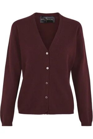 Cortana Cashmere Burgundy Cardigan