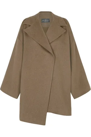 Cortana Oversized Wool Coat Hazelnut Silk Lined