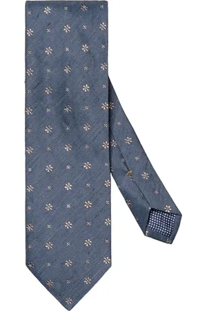 Eton Floral Silk Linen Tie