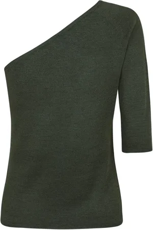Cortana Blouses, female, , M, Silk Jade Asymmetric Top