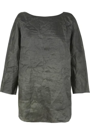 Cortana Blouses, female, , 2XL, Papiro, top in linen and silk