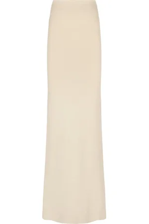 Cortana Maxi Skirts, female, , L, Silk Tussah Long Skirt Ivory