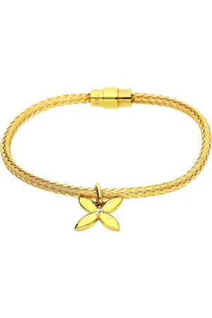 ESPRIT Bracelets, female, , ONE SIZE, Gold Thriving Flora Stainless Steel Bracelet