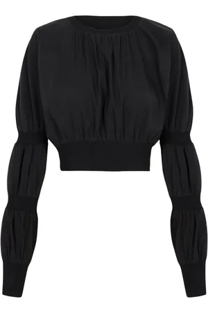 Cortana Linen and Silk Puff Sleeve Top