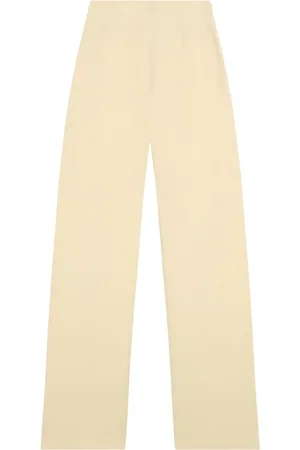 Cortana Straight Trousers, female, , M, High-waisted Linen and Virgin Wool Trousers