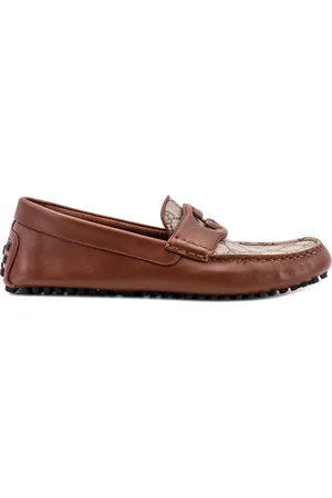 Gucci Loafers, male, , 6 UK, Leather Loafers with GG Logo