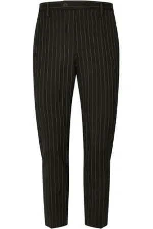 Dolce & Gabbana Chinos, male, , L, Striped Skinny Wool Trousers