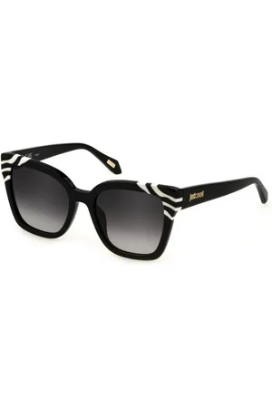 Roberto Cavalli Sunglasses, unisex, , 54 MM, Black White Temple Smoke Gradient Sunglasses