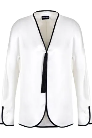 Giorgio Armani Silk Shirt with Piping