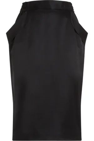 Saint Laurent Midi Skirts, female, , M, Silk Midi Skirt