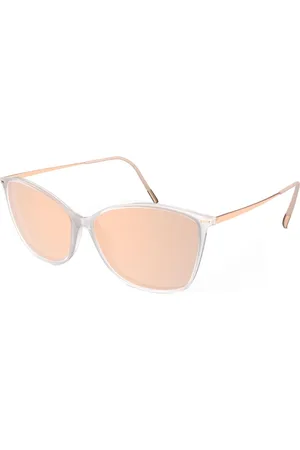 Silhouette Sunglasses, female, , ONE SIZE, Transparent White/Brown Pink Gold Sunglasses