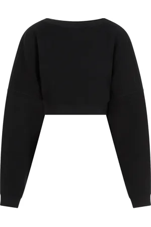 Saint Laurent Sweatshirts, female, , M, Cotton Sweatshirt with Cut-Out Detail