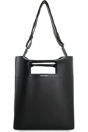 Alexander McQueen Tote Bags, male, , ONE SIZE, Square Bow Leather Bag