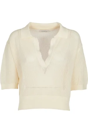 LANEUS V-neck Knitwear, female, , XS, Polo Crop Jumper