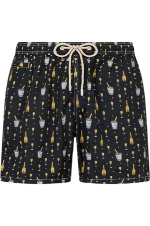 MC2 SAINT BARTH Beachwear, male, , 2XL, Lighting Swim Shorts Black