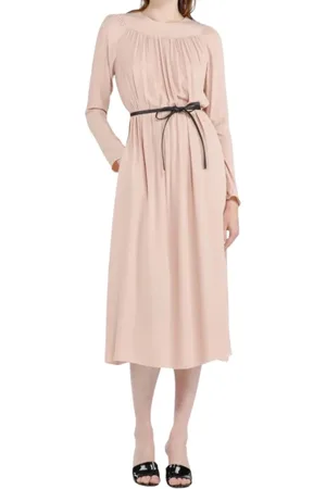 Nº21 Midi Dresses, female, , L, Long Sleeve Boat Neck Dress